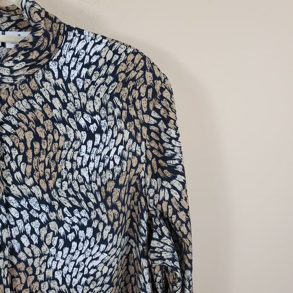 Vintage Liz Baker Print Button Up Blouse Size 18 - Picture 5 of 10